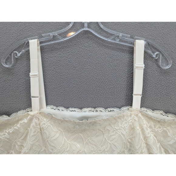 Coldwater Creek Cami Lace Top Size XL Ivory Sexy Chic Babydoll Stretchy Feminine - Picture 3 of 9